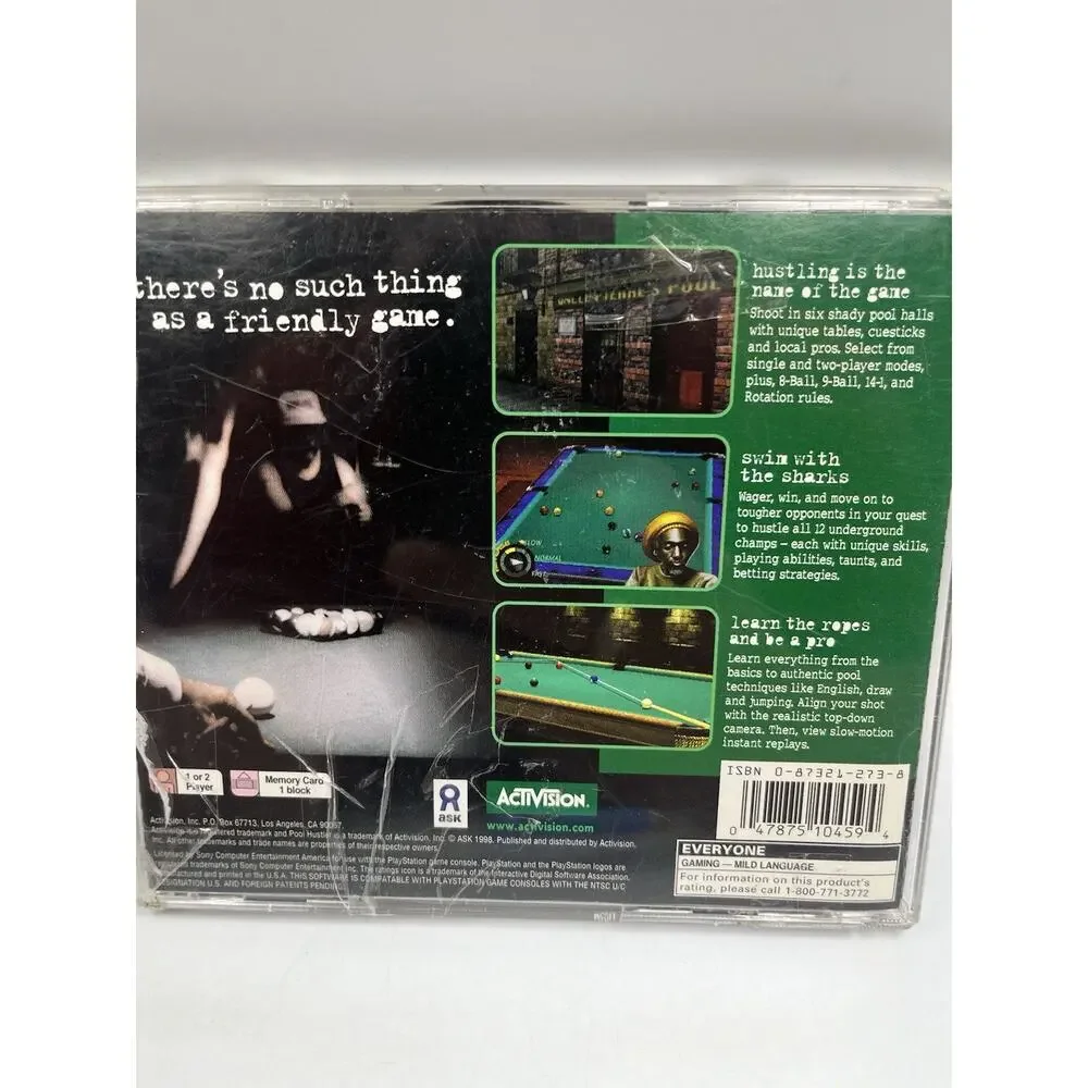 Pool Hustler PlayStation 1 PS1 Complete In Box CIB